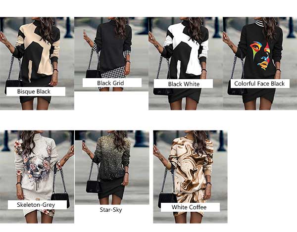 Available Colors Bodycon Dress