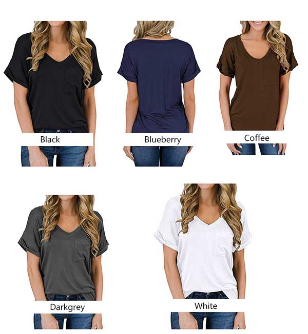 Available Colors T shirts