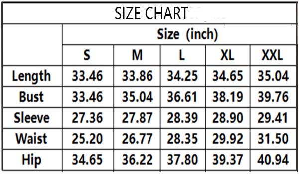 Hot Drilling Dresses Size Chart1