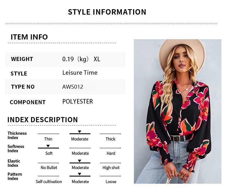 V Neck Long Sleeve Shirts01 Size Chart1