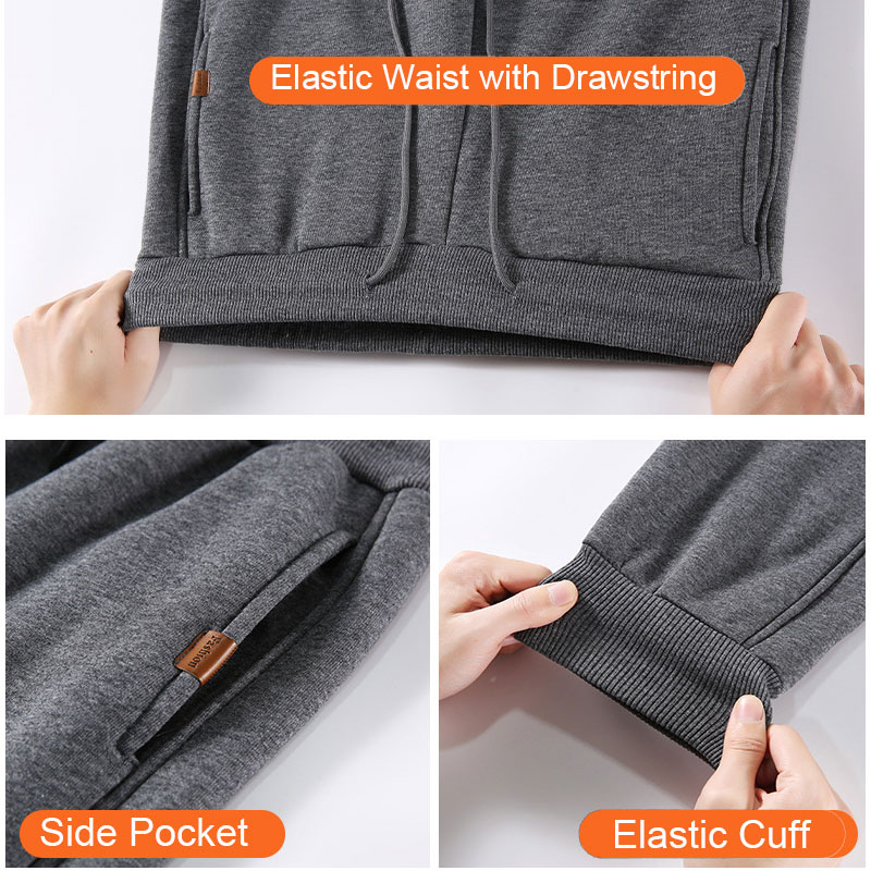 Fleece Lined Sweatpants Detail 2