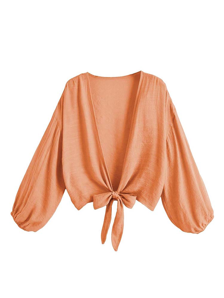 Long Sleeve Cover Up Coral 1