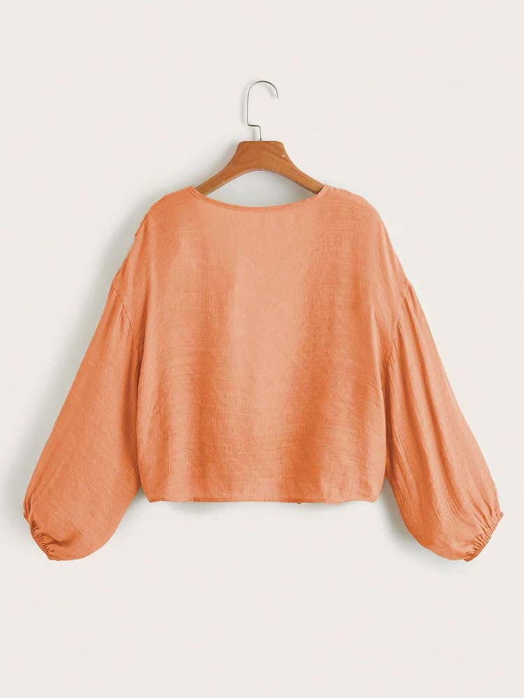 Long Sleeve Cover Up Coral 2