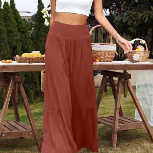 Wide Leg Lounge Pants Firebrick 1
