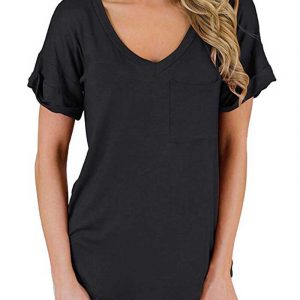 Short Sleeves T Shirts 01 Black 1
