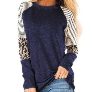 Long Sleeve Crew Neck Shirt Denim