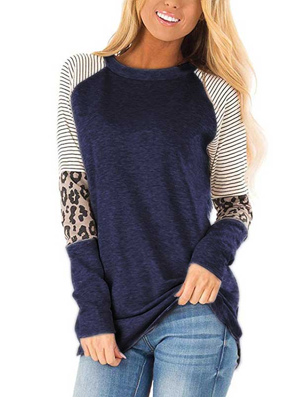 Long Sleeve Crew Neck Shirt Denim