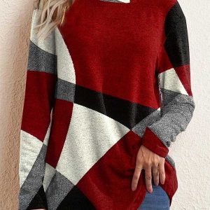 Womens Crewneck Sweatshirt 01 Red1