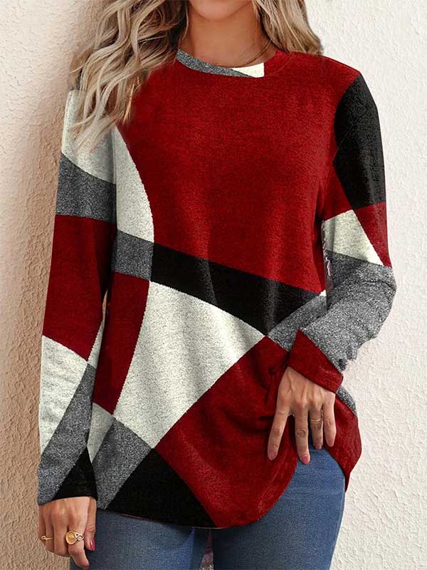 Womens Crewneck Sweatshirt 01 Red1
